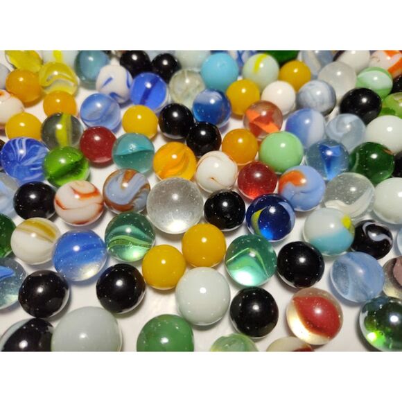 Lot of 224 Vintage Marbles Small Medium & Large Cat's Eye - Picture 10 of 16